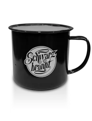 Emaillebecher "Schwarzbrannt" 300ml